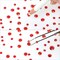 5040 Pieces Red Flatback Rhinestones for Crafting, Crystal Round Gems for Nail Art DIY Crafts Clothes Bags, 6 Mixed Size Hotfix Rhinestones with Tweezers and Picking Rhinestones Pen